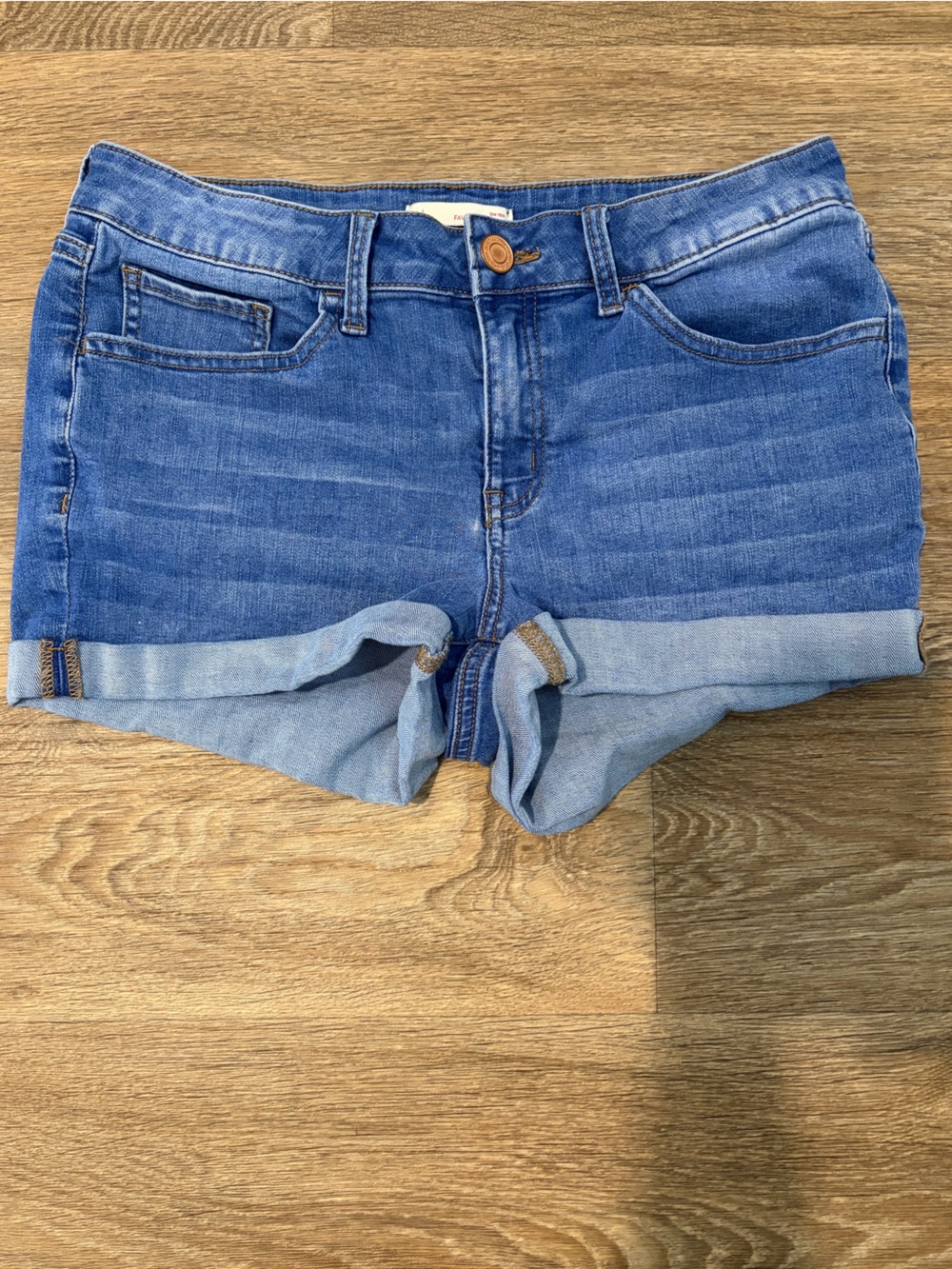 SO Blue Denim Rolled Cuff Women's Shorts